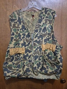 Vintage Canvasback Water Repellent Canvas-tack Camouflage Hunting Shooting Vest - Picture 1 of 10