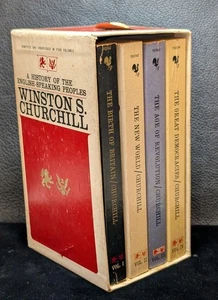 A HISTORY OF ENGLISH-SPEAKING PEOPLES WINSTON S. CHURCHILL BOOKS FOUR VOLUMES - Picture 1 of 20