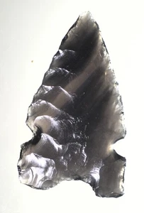 Authentische moderne Reproduktion von Obsidian-Pfeilspitze vor 1600 im pazifischen Nordwesten - Bild 1 von 2