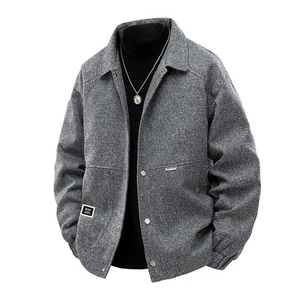 New Woolen Jacket Men's 2025 New Fashion Retro Plus Size Coat Size M-8XL - Picture 1 of 20