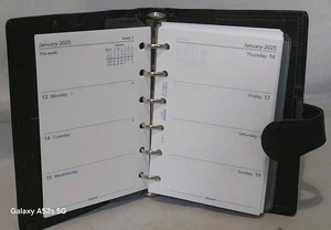 London Organiser Company Leather A6 Size Personal Organiser With 2025 Calendar - Picture 1 of 5