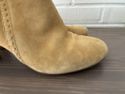 Botines TABITHA SIMMONS Color Camel Gamuza Flecos Cremallera Talla 39 Foto 1 de 4