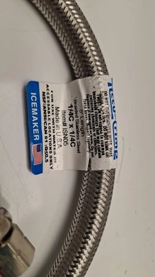 NDA Máquina de Hielo Conexión Línea Acero Inoxidable 1/4 x 1/4 NUEVO Foto 1 de 3