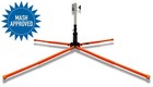 Single Spring Steel Traffic Sign Stand Kick Release Extendable Legs Road