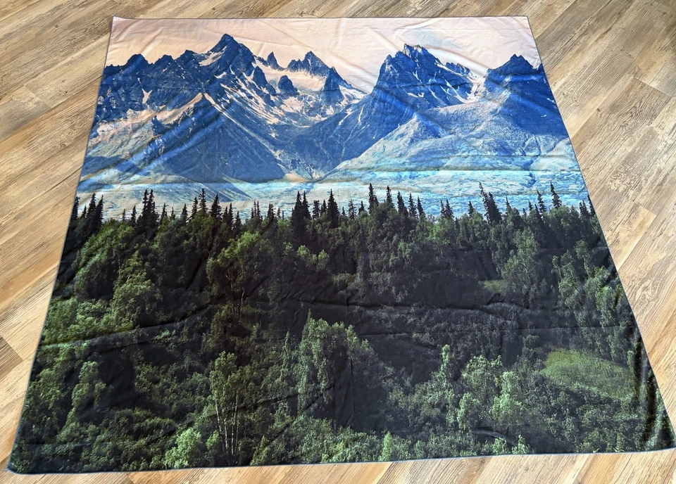 Beautiful Mountain Trees Scenic  Wall Tapestry Wall Hanging Home Decor  57 X 57 - Image 1 of 1