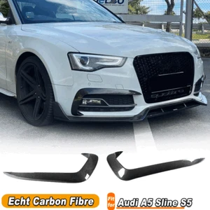 Divisor de faros antiniebla Canard aletas de carbono para Audi A5 Sline S5 12-16 - Imagen 1 de 10