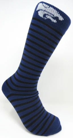 Kansas State Wildcats NCAA For Bare Feet Purple/Black Striped Crew Socks - Large Cover