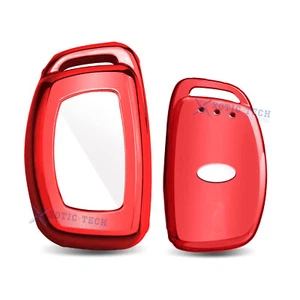 Llavero de protección completa para Hyundai Elantra Santa Fe Sonata rojo poliuretano termoplástico suave - Imagen 1 de 8