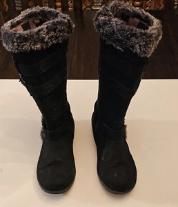 Hot Tomato Mädchen Kleinkind Freizeit Stiefel Größe 2M schwarz Schnallendesign Reißverschluss Seite - Bild 1 von 8