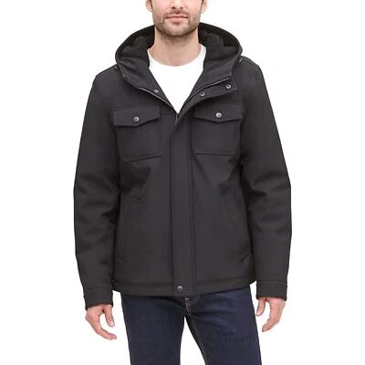 Dockers Arctic Cloth Sherpa Storm Hooded Jacket Coat Black Men's Size Medium M - Image 1 of 4