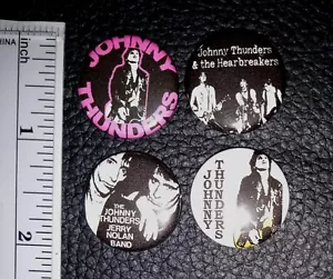 4 Johnny Thunders Button Pins Punk Rock Glam 1977 New York Dolls Heartbreakers - Picture 1 of 1