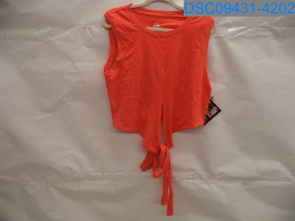 J. Dow Fitness Black History Month Women's Size XL Cropped Tank Top Coral/Orange