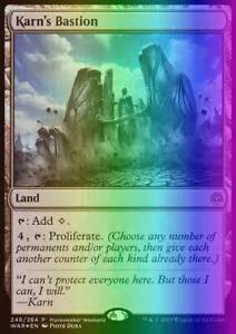 MTG Magic the Gathering Karn's Bastion (248/175) War of the Spark Promos LP FOIL - Picture 1 of 1