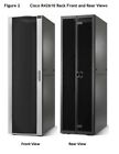 42U Cisco R42610 server rack cabinet w/ Front & Rear Doors, & shelf for APC Batt
