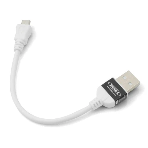 SYSTEM-S Micro USB 2.0 Câble Adaptateur Données & Câble Rallonge Blanc 10cm - Photo 1/1