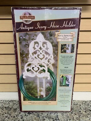 Wild Thyme Antique Ivory Hose Holder, Yard Decorative - Image 1 of 4