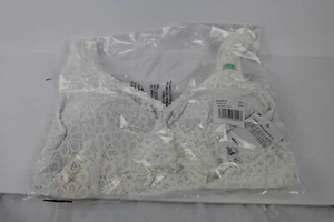BRAND NEW White Lace Plunge Bralette Size M NWT - Picture 1 of 4