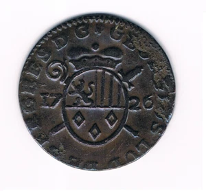 Oord- Liard LUIK-LIEGE Joris-Lodewijk van Berghes 1726 XF - Bild 1 von 2