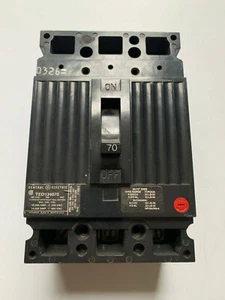 TED134070 GE 70 Amp 480V 3 Pole Bolt On Circuit Breaker - Picture 1 of 3