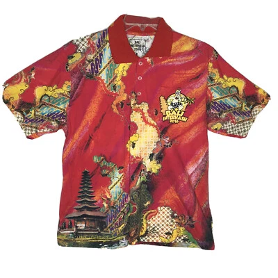 Polo Bali Interhash 2016 ALGODÓN NARANJA Estilo Hawaiano Manga Corta Talla Grande 46 Foto 1 de 4