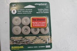 Shepherd 1" runde Möbelgleiter, selbstklebend? Schraube für Teppich 8 Stück - Bild 1 von 5