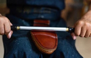 Calzolaio artigianale in pelle suola per scarpe pressa appiattire arrotolabile asta strumento - Foto 1 di 12