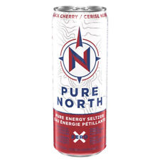 12 Cans of Pure North Black Cherry Energy Seltzer Drink 355ml Each Free Shipping
