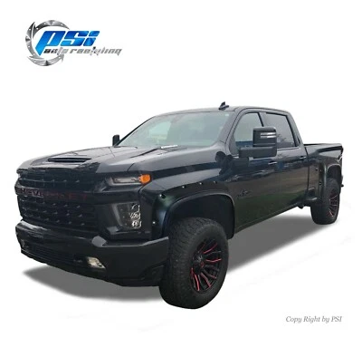 Pocket Bolt and Trim Fender Flares Fits Silverado 2500 3500 HD 20-21 Paintable Foto 1 de 3