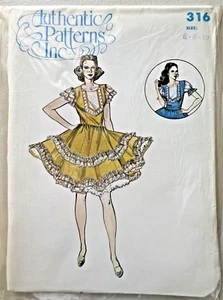 Vintage Authentic Patterns Inc. Western 316 Square Dance Dress Size 6 8 10 Uncut - Bild 1 von 3