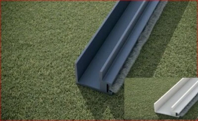 ROYAL Zugluftstopper 2,5m Anthrazit Bürstendichtung für Glasschiebewand mit 10 mm Glas