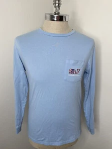 Vineyard Vines Damen T-Shirt blau Größe XS Langarm Tasche Tee Meerjungfrau Wal - Bild 1 von 6