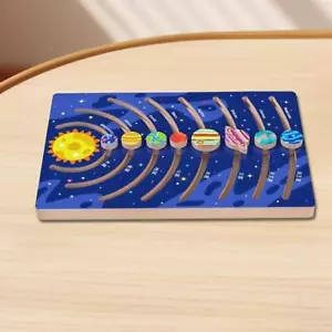 Space Jigsaw Planets Solar System Board Education Toy Astronaut Thinking - Picture 1 of 7