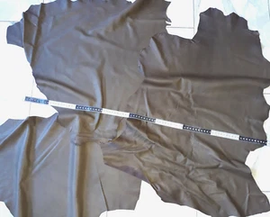 LEDER TIP 35314-A, Lederreste, 3 Lederhäute Konvolut, olivgrün nappa - Picture 1 of 1