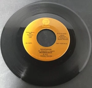 MOONQUAKE 45 - REMEMBER - 1973 FANTASY RARE ROCK PROMO Mono And Stereo Mixes - Picture 1 of 2