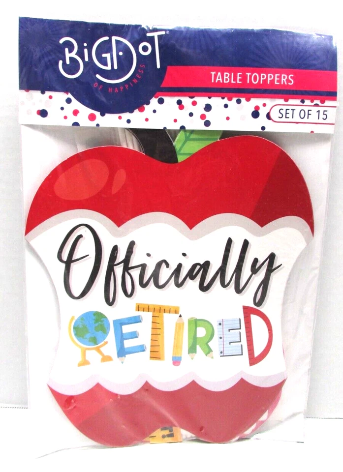NEW Big Dot Table Toppers Set Of 15, RETIRED RETIREMENT Decorations - Image 1 of 4