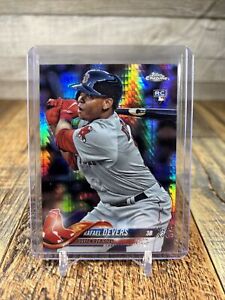 Rafael Devers 2018 Topps Chrome Prism Refractor Rookie Card RC #25 Red Sox
