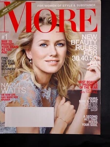 More magazine October 2014 Naomi Watts Cover - New Beauty Rules for 30, 40, 50 - Picture 1 of 1