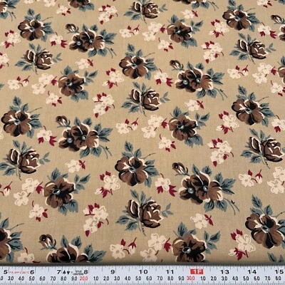 Laura's Garden by Thimbleberries for RJR Fabrics Floral Cotton Remnant 15" x 44" - Image 1 of 2