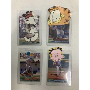 Lot Of 4 Altered Baseball Cards Calvin & Hobbs Garfield Big Nate GnuTradingCards - Picture 1 of 6