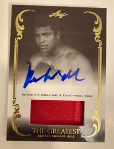2012 Leaf The Greatest MUHAMMAD ALI Event Worn Robe Patch Autograph AUTO 1/1 - Picture 1 of 4
