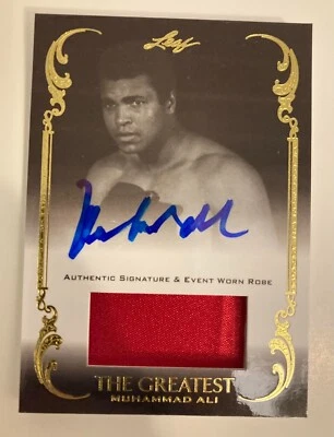 2012 Leaf The Greatest MUHAMMAD ALI Event Worn Robe Patch Autograph AUTO 1/1 - Image 1 of 4