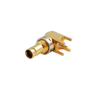 Conector 10 piezas DIN 1.0/2.3 hembra jack 90° soldadura PCB montaje ángulo recto 75 ohmios - Imagen 1 de 3