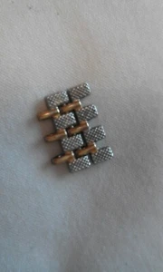 2 spare metal watch strap links gold / silver colour - Picture 1 of 2