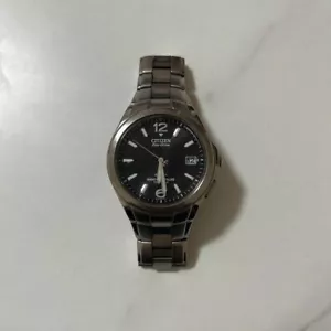 Citizen Attesa Eco Drive Radio Titanium H410-T003788 Silver Watch From Japan - Picture 1 of 4