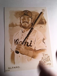 2019 Topps Allen & Ginter Jumbo 5x7 Jorge Alfaro Marlins 285 Gold 01/10 - Picture 1 of 1