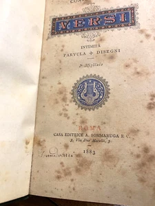 1883 CONTESSA LARA - VERSI - INTIMITA' PARVULA DISEGNI - SOMMARUGA EDITORE - Foto 1 di 2