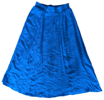 Cato Royal Blue Bell Skirt , Fully Lined, Boho Gauzy Look, Elastic Waist, Small - Image 1 of 4
