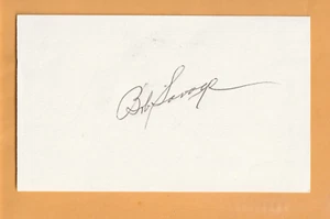 Tarjeta 3x5 firmada por Bob Savage St. Louis Browns Staunton Virginia - Imagen 1 de 2