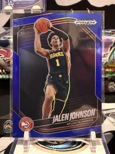 JALEN JOHNSON 2024-25 PANINI PRIZM BLACK BASKETBALL BLUE HAWKS /199 TZ 13D - Picture 1 of 2