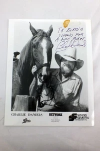 Vintage Charlie Daniels Signed Autographed Photo 8 x 10 Color To Bobbie - Picture 1 of 4